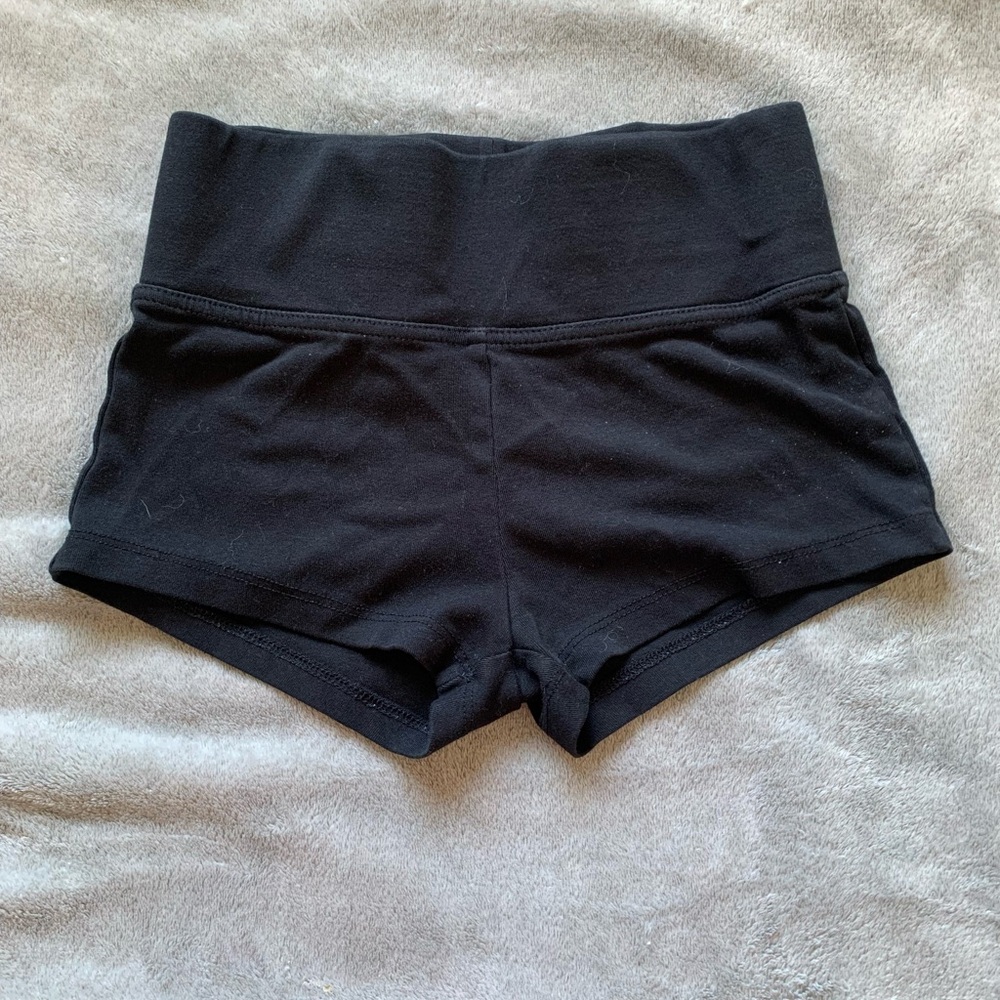 Bershka High Waist Black Athletic Shorts
